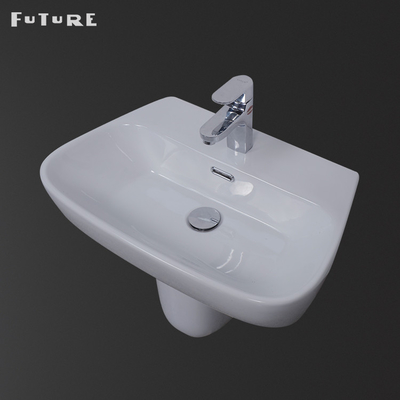 555*455*380mm Yarım Ayak Lavabo Kompakt Ayak Lavabo
