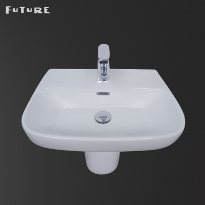 555*455*380mm Yarım Ayak Lavabo Kompakt Ayak Lavabo