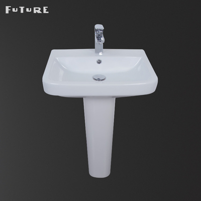 El Yıkama 450mm Lavabo Ve Ayaklı Tek Parça Ayaklı Lavabo Modern Tasarım