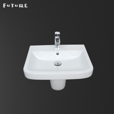 Evrensel 1 Delikli Duvara Monte Ayaklı Lavabo 555mm Banyo Sıhhi Tesisat Gereçleri