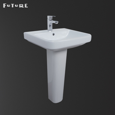Modern Beyaz Ayaklı Lavabo 550mm Tek Delikli Ayaklı Lavabo