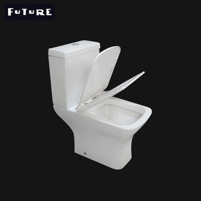 Şık Çerçevesiz Kare Tuvalet Çerçevesiz Yakın Bağlantılı Tuvalet 375mm Genişlik