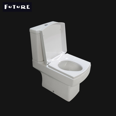 Düşük Gürültülü Kare Kısa Projeksiyonlu Tuvalet 460mm İkili Gömme WC
