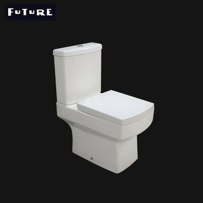 Düşük Gürültülü Kare Kısa Projeksiyonlu Tuvalet 460mm İkili Gömme WC