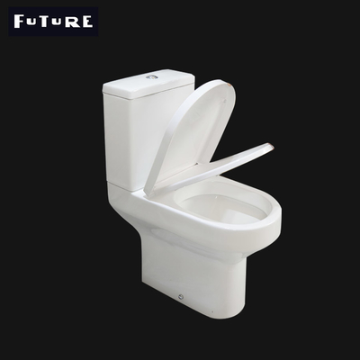 P Trap Yakın Akuple Konfor Yükseklik Klozet İki Parça Klozet 610*357*400MM