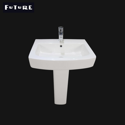 Katı Yüzeyli Küçük Kare Ayaklı Lavabo Tek Musluk 450mm Ayaklı Lavabo