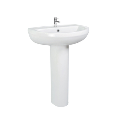 Modern Beyaz Ayaklı Lavabo 500mm Tek Delikli