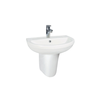 Modern Beyaz Ayaklı Lavabo 500mm Tek Delikli