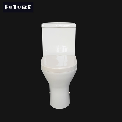 Düz Camlı S Trap Yakın Bağlantılı Köşe Klozet Uzun 378mm 2 Parça Klozet