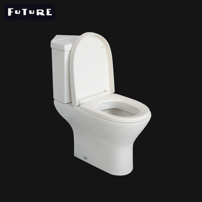 Düz Camlı S Trap Yakın Bağlantılı Köşe Klozet Uzun 378mm 2 Parça Klozet