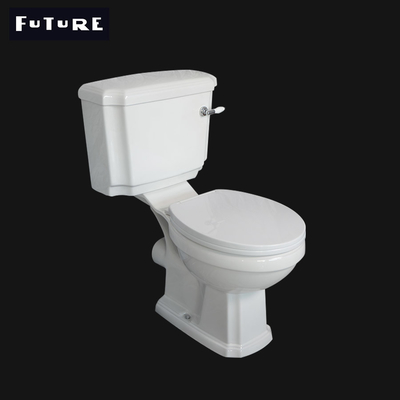 Klasik 185mm Yakın Bağlantılı Banyo Tuvalet İki Parçalı Wc Otomatik Koku Giderme