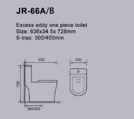 Modern Banyo Beyaz Seramik Tek Parça Su Dolabı Yüksek Dayanıklılık 20-30KG