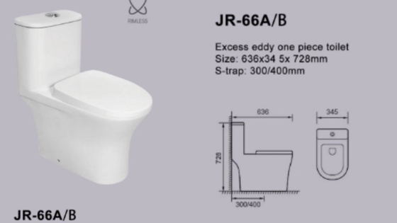 Modern Banyo Beyaz Seramik Tek Parça Su Dolabı Yüksek Dayanıklılık 20-30KG