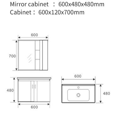 CE Tek Delikli Banyo Lavabo Ayna Dolabı Beyaz Aşınmaya Dayanıklı