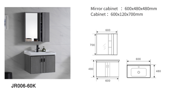 CE Tek Delikli Banyo Lavabo Ayna Dolabı Beyaz Aşınmaya Dayanıklı